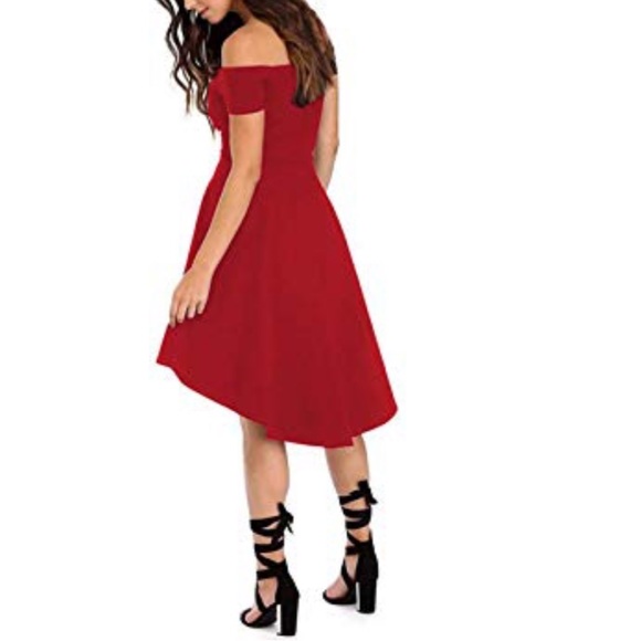 Off the Shoulder Short Sleeve Cocktail Dress - Picture 3 of 3